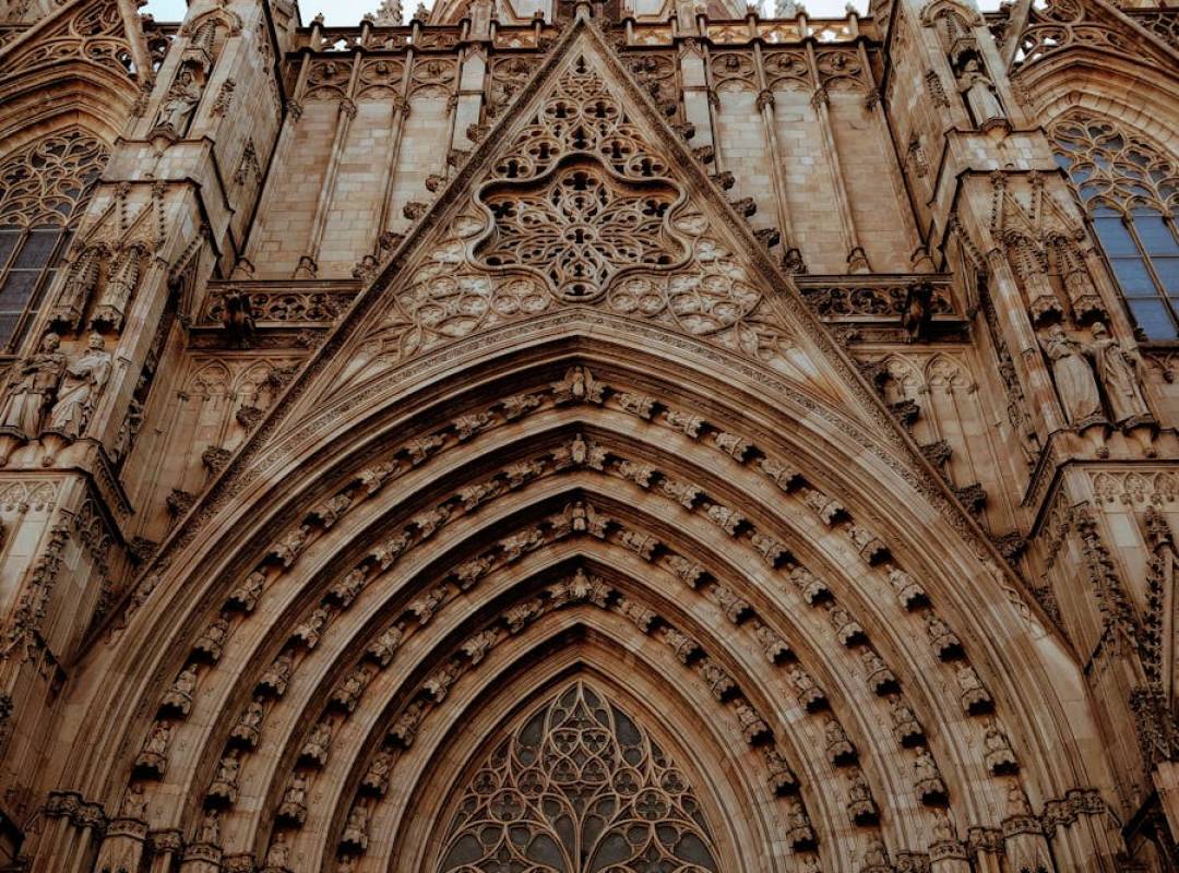 Worm's Eye view of the Barcelona Cathedral